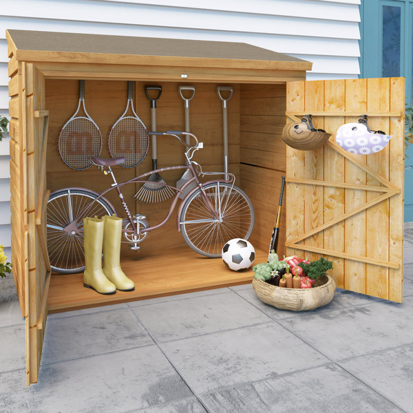 sol 72 outdoor burr 6 ft. w x 2.5 ft. d bike shed
